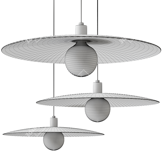 Atom Suspension Pendant Lamp: Elegant and Versatile Design 3D model image 2