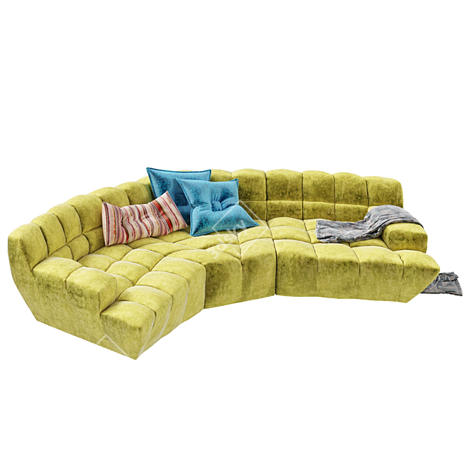 Cloud 7: Stylish Modern Modular Sofa 3D model image 2