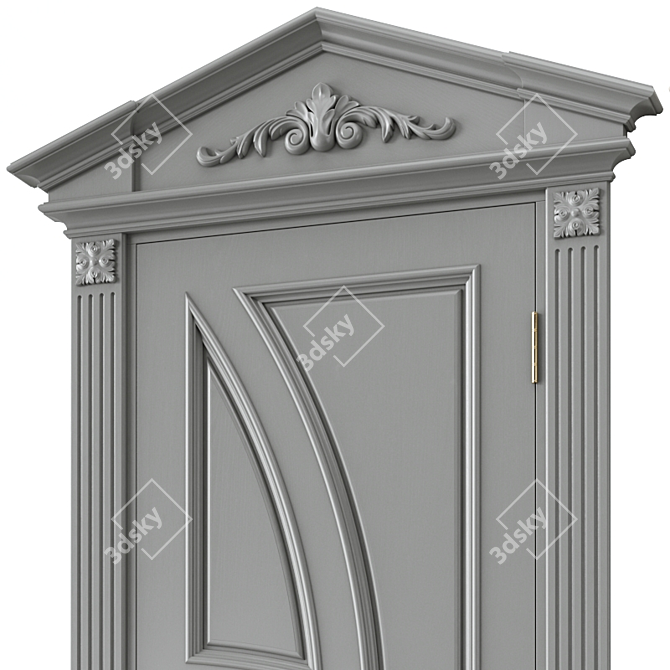 Modern Interior Door: UV Mapped 3D model image 2