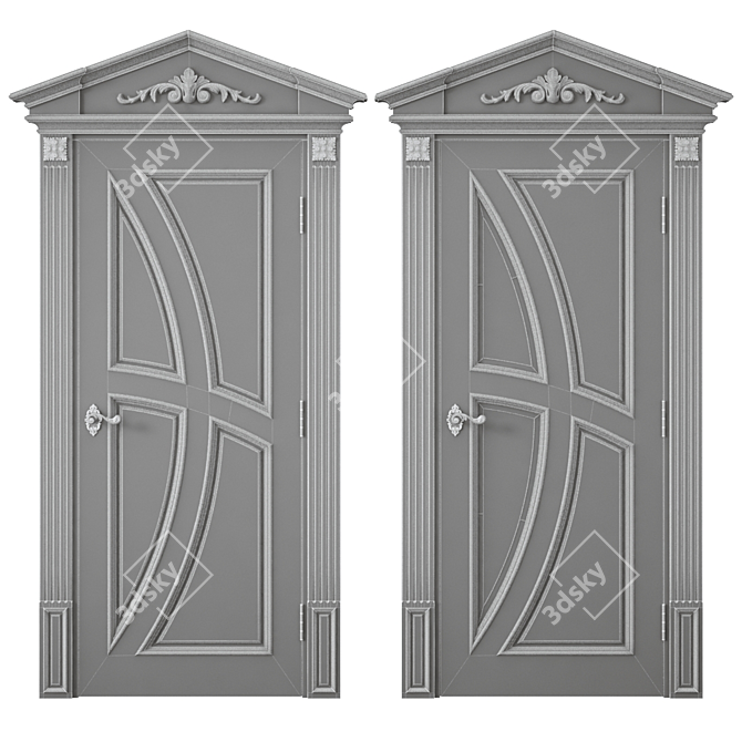 Modern Interior Door: UV Mapped 3D model image 4
