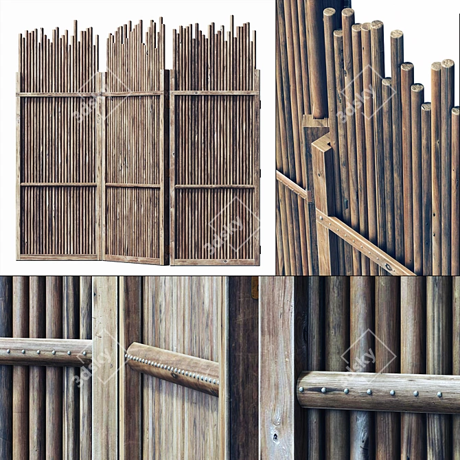 Decorative Straight Branch Screen - No.1 3D model image 1