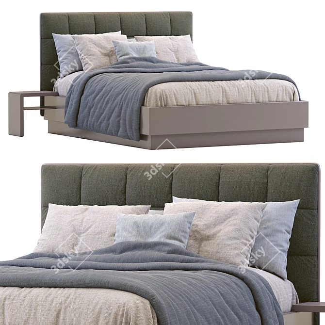 Modern Boconcept Bed - Lugano 3D model image 1