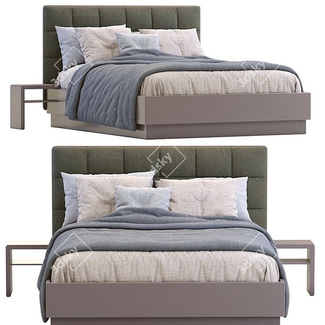 Modern Boconcept Bed - Lugano 3D model image 3