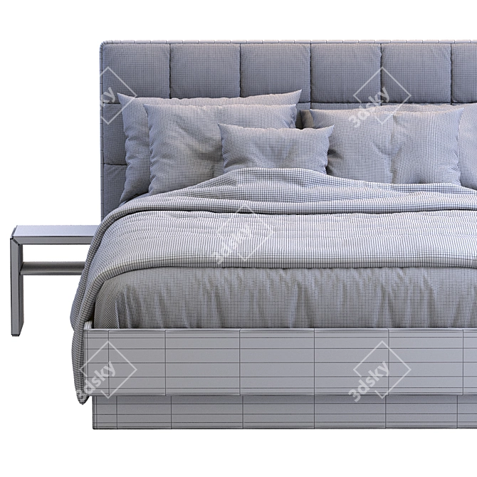Modern Boconcept Bed - Lugano 3D model image 4