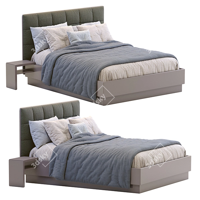 Modern Boconcept Bed - Lugano 3D model image 6