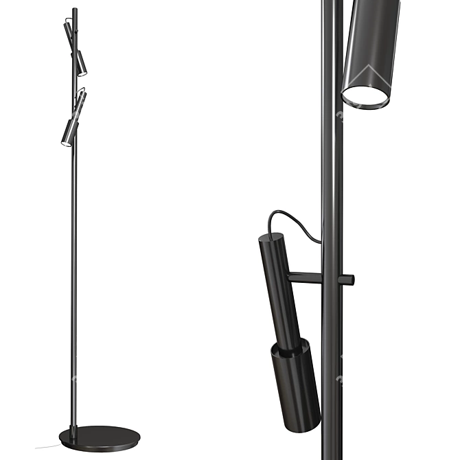 Sleek Floor Lamp - TUBINO 3D model image 1