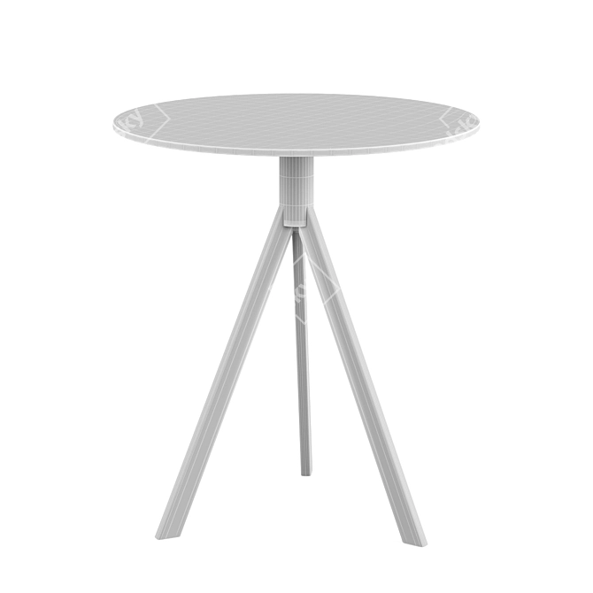 Minimalist Cafe Side Table 3D model image 3