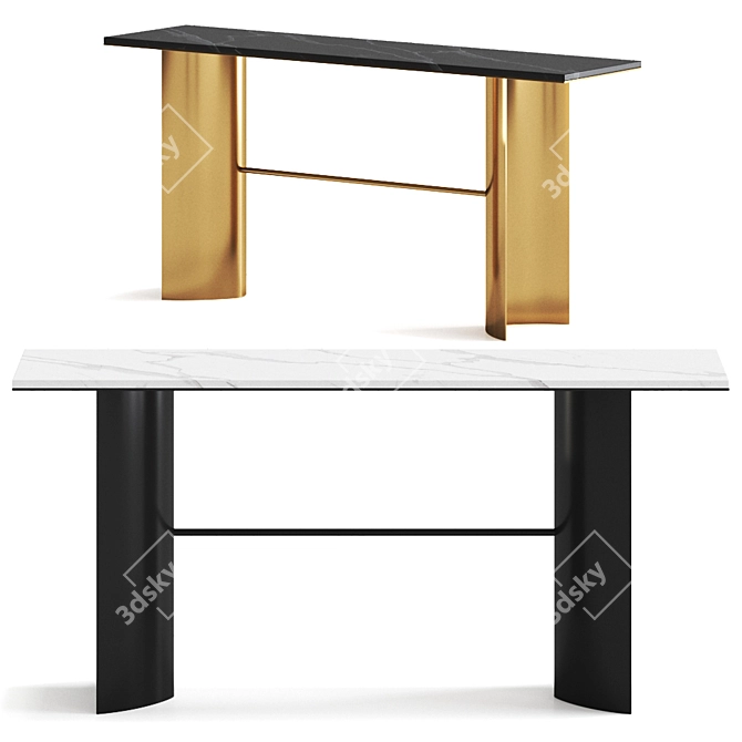 Elegant Tondo Console Table: Ana Roque Interiors 3D model image 1