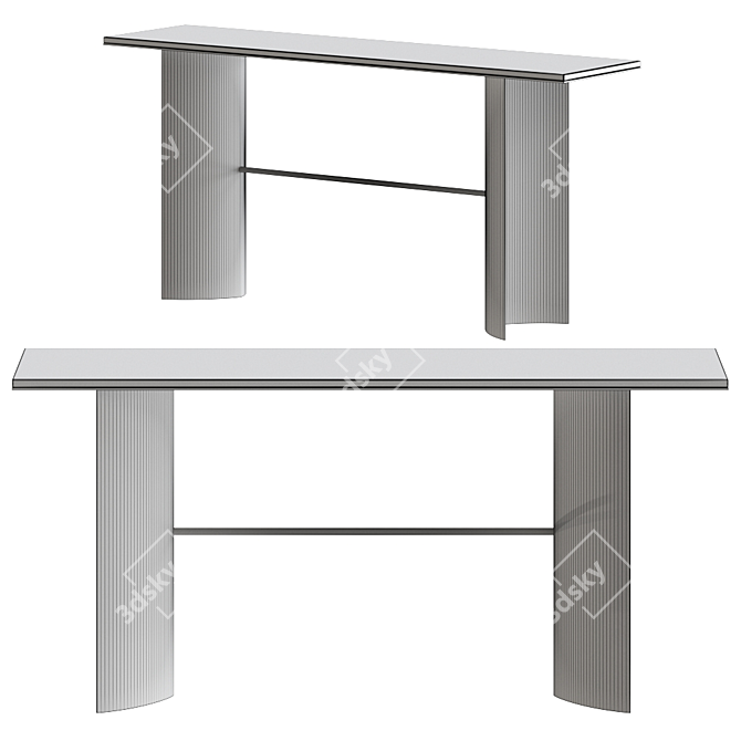 Elegant Tondo Console Table: Ana Roque Interiors 3D model image 2