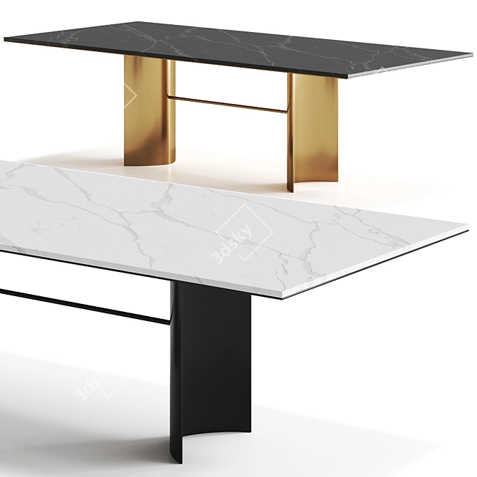 Elegant Tondo Table by Ana Roque 3D model image 1