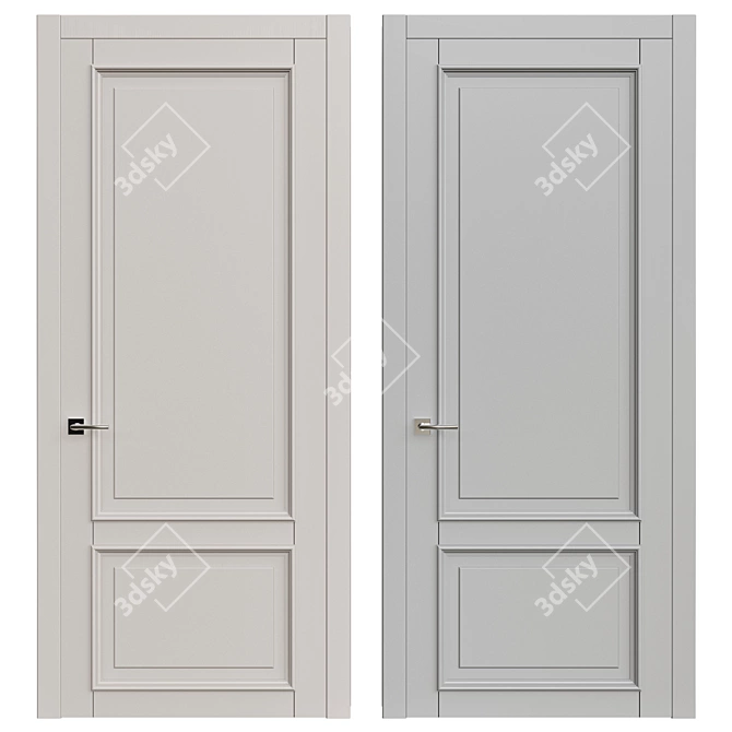 Modern Interior Door - 2200 / 980 mm 3D model image 1