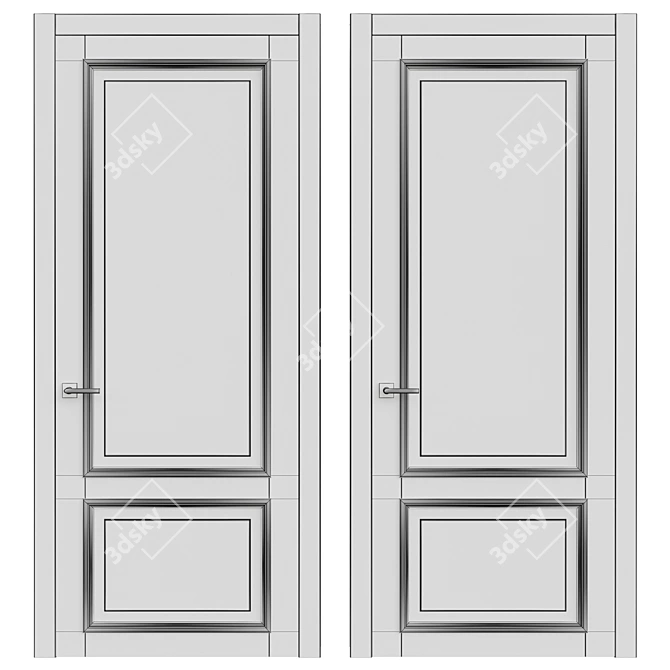 Modern Interior Door - 2200 / 980 mm 3D model image 2