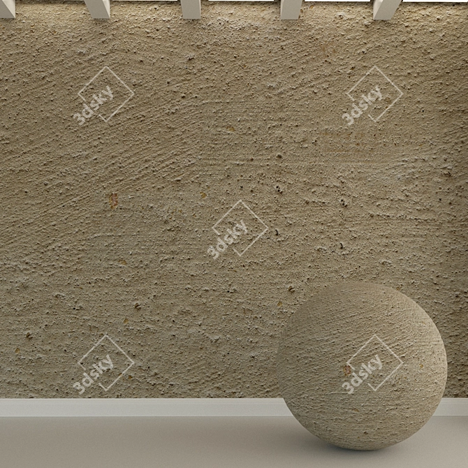 Title: Vintage Concrete Wall Texture 3D model image 1