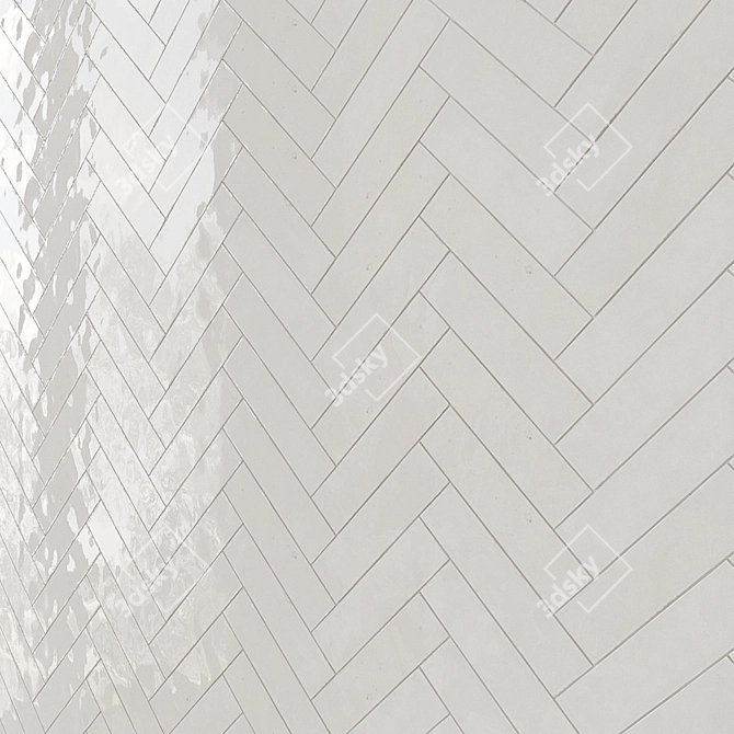 Lume Herringbone Tile 240x60mm 3D model image 6