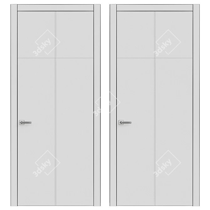 Contemporary Interior Door - 2200x980mm 3D model image 2