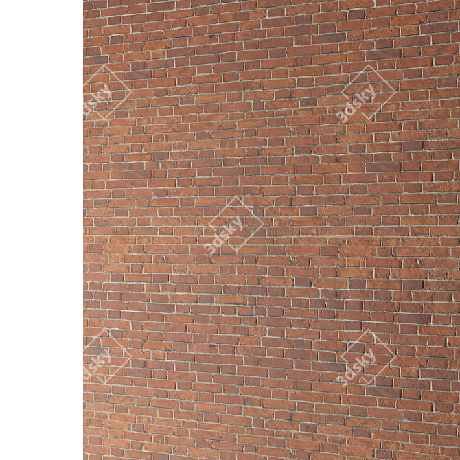 Red Brick 4K PBR Texture 3D model image 3