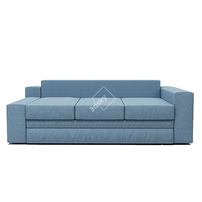 Eva Euro Sofa: Comfort & Versatility 3D model image 2