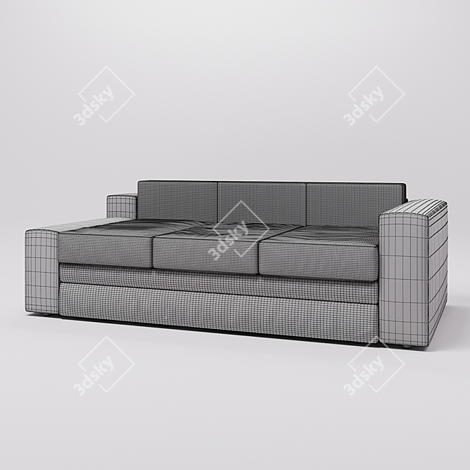 Eva Euro Sofa: Comfort & Versatility 3D model image 5