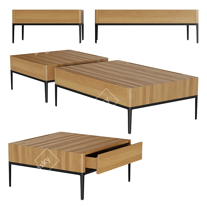 Chiba Coffee Tables - Modern Elegance 3D model image 2