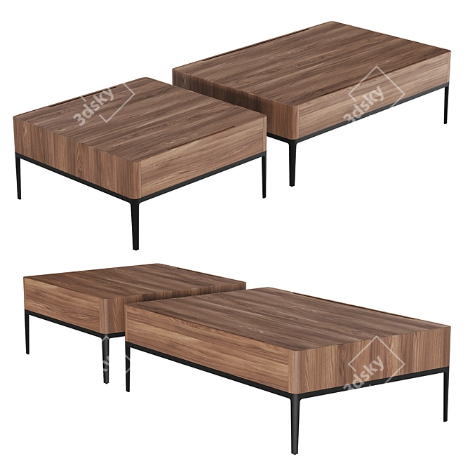 Chiba Coffee Tables - Modern Elegance 3D model image 3