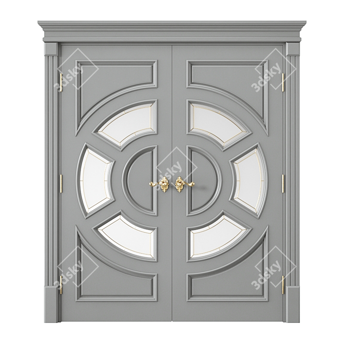 Sleek Interior Door - UV Mapped 3D model image 1