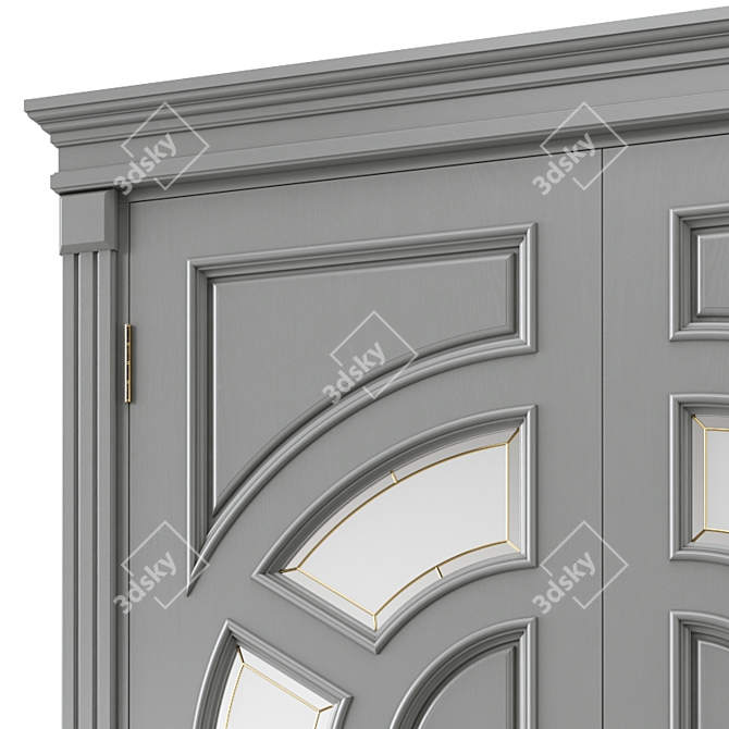 Sleek Interior Door - UV Mapped 3D model image 2