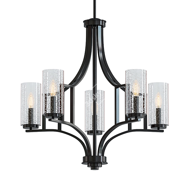 Kichler Vara 25 1: Stylish Distressed Chandelier 3D model image 1