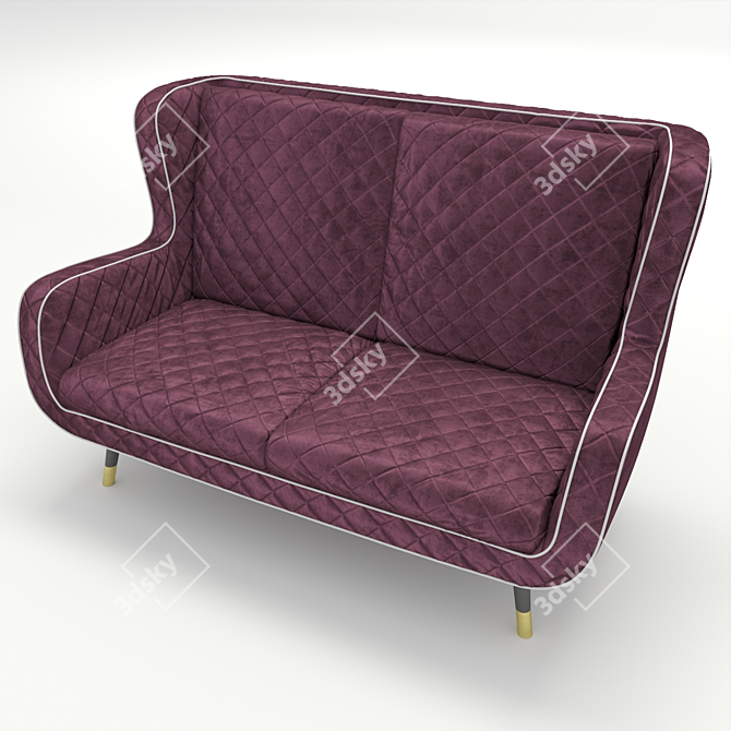 Elegant Baxter Dolly Sofa Set 3D model image 2