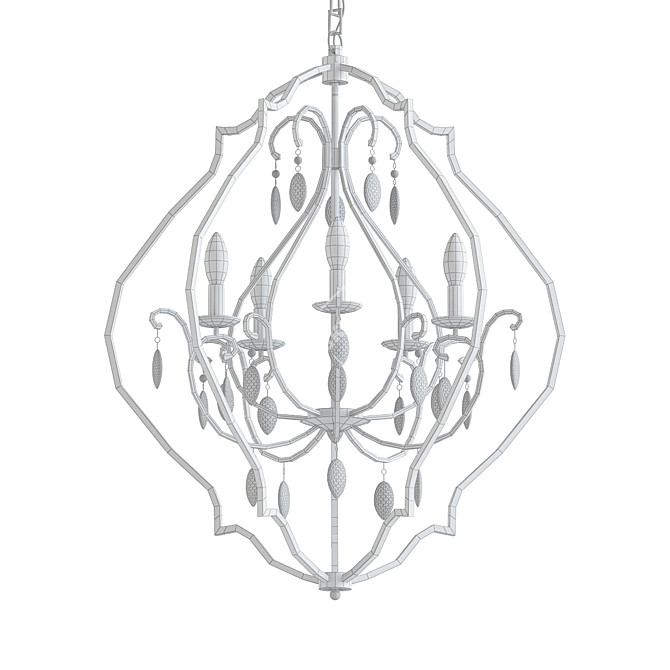 Elegant Clara 26 Chandelier 3D model image 2