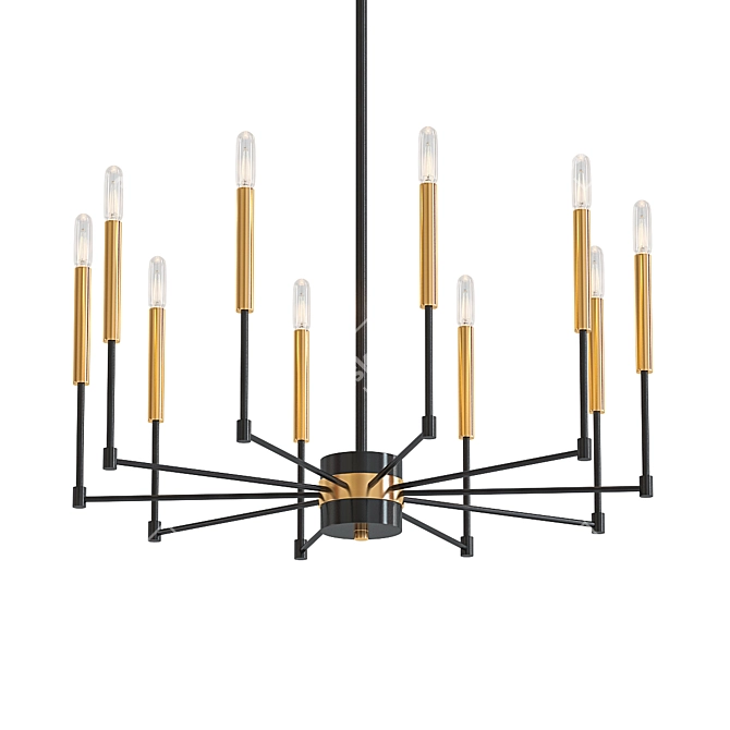 Elegant Dancy Chandelier 3D model image 1