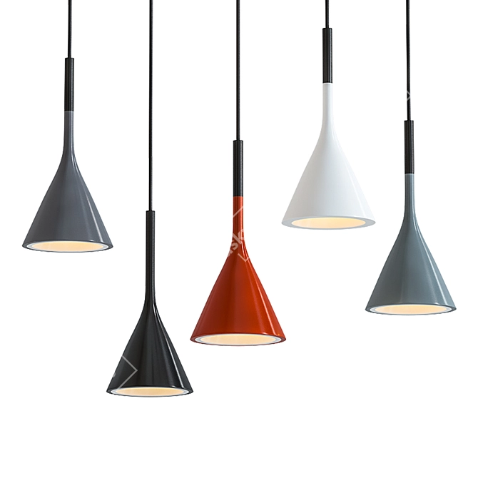 Aplomb Beton Pendant Light: Sleek and Modern Lighting Solution 3D model image 1