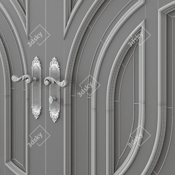 Modern Interior Door: 3dsmax + FBX 3D model image 6