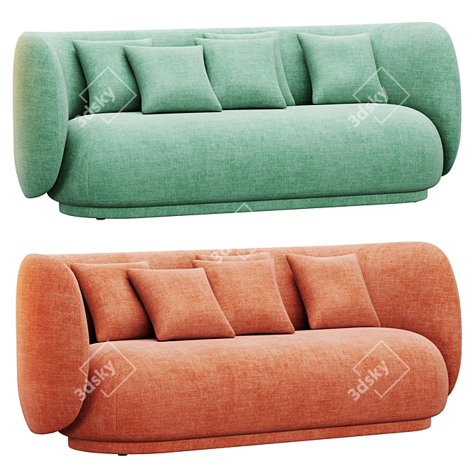 Rico 3 Seater Sofa: Modern Elegance by ferm Living 3D model image 1