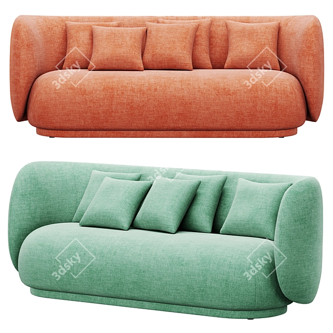 Rico 3 Seater Sofa: Modern Elegance by ferm Living 3D model image 5
