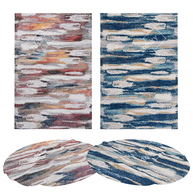 Versatile Collection: 8 Rugs for Enhanced Renderings 3D model image 1