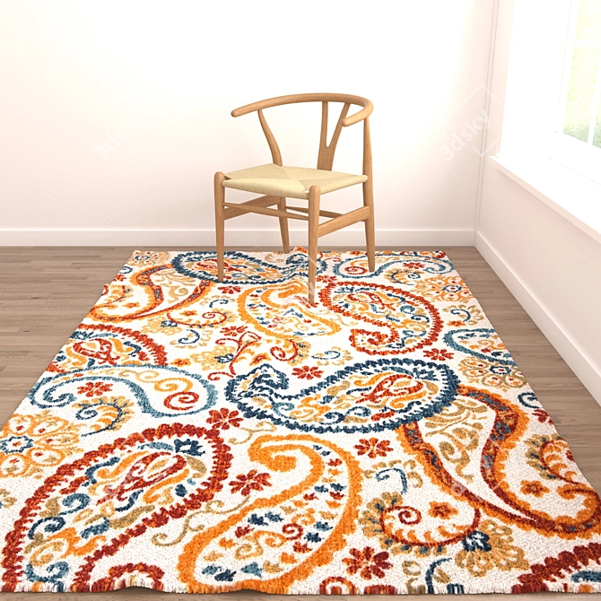 Versatile Set of 8 Rugs 3D model image 5