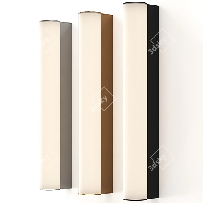 Sleek Tube Wall Lamp 3D model image 1