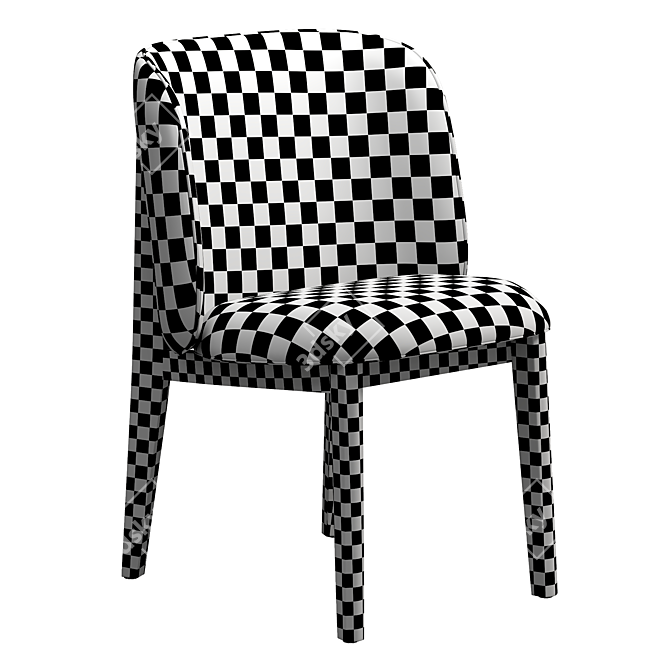 Abrey Walnut Chair - Elegant and Comfortable 3D model image 5