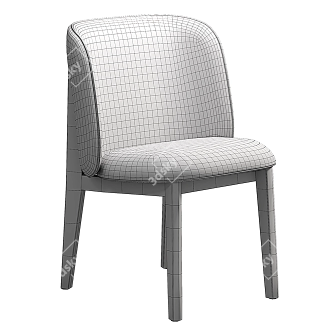 Abrey Walnut Chair - Elegant and Comfortable 3D model image 11