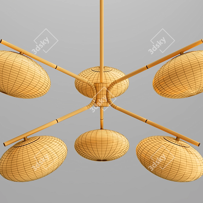 Mushroom Glow Chandelier 3D model image 3