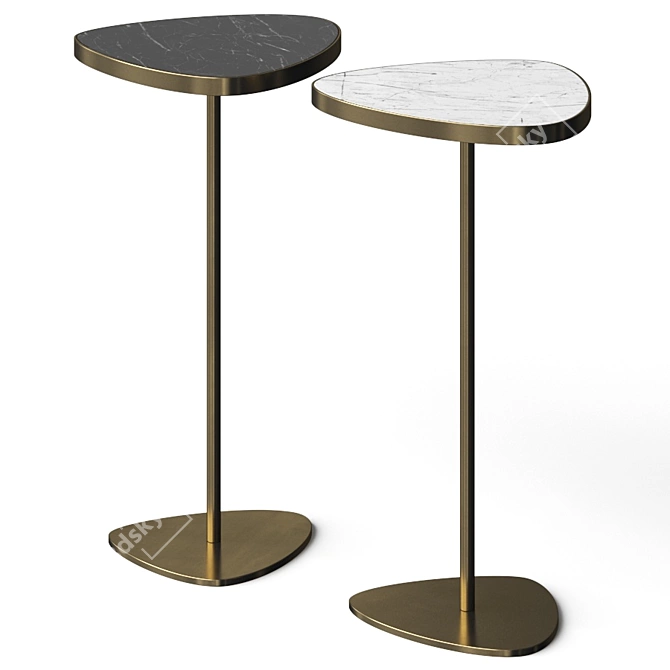 Elegant Leela Accent Table: Stylish & Spacious 3D model image 1