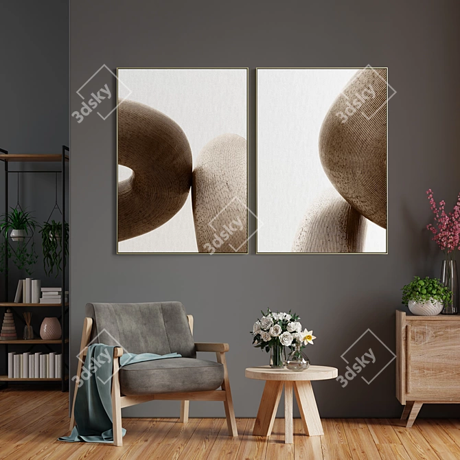 Elegant Frame Set for Beautiful Interiors 3D model image 4