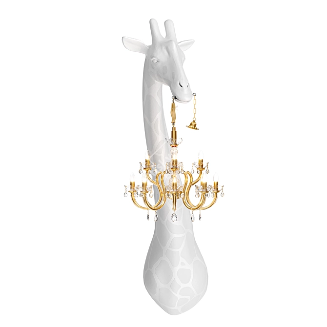 Quirky Giraffe Love Wall Light 3D model image 2