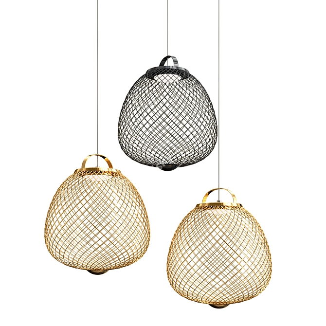 Elegant Pendant Light: Lampatron GARDE 3D model image 1