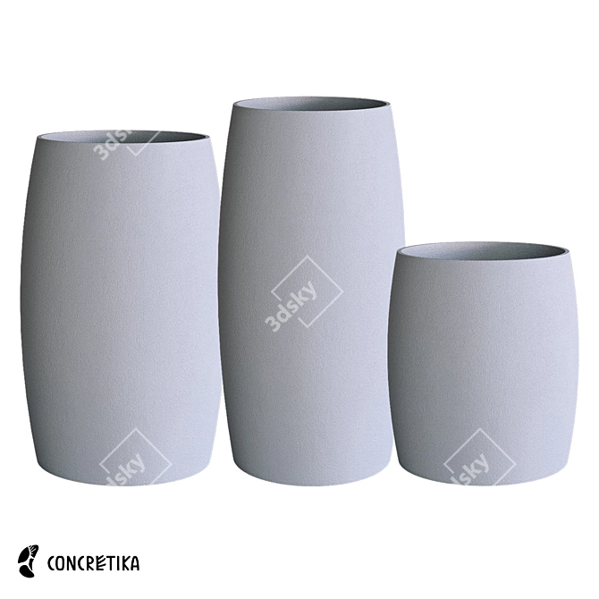 Cigar Classic Om Planters - Stylish Concrete Planters for Your Space 3D model image 1