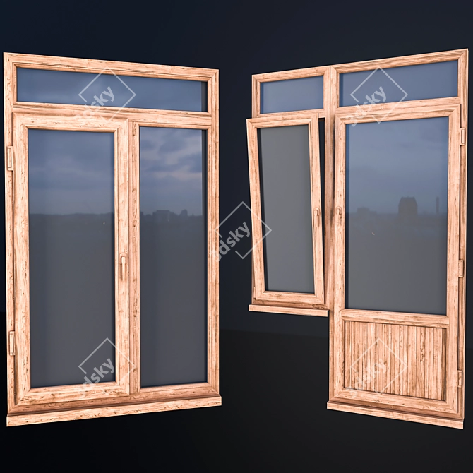 Modern Windows01 3D model image 5