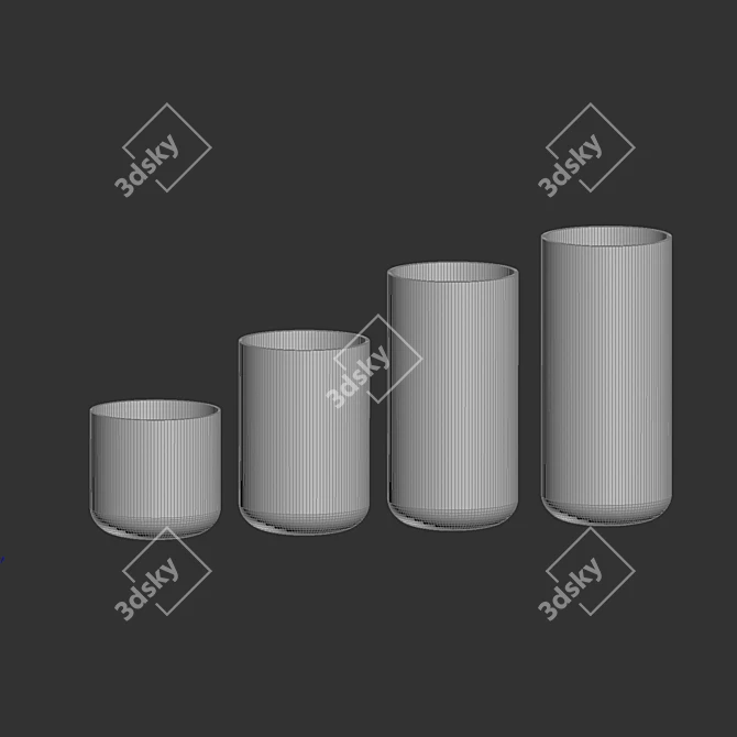 Classic Concrete Planters Collection: Topper 3D model image 3