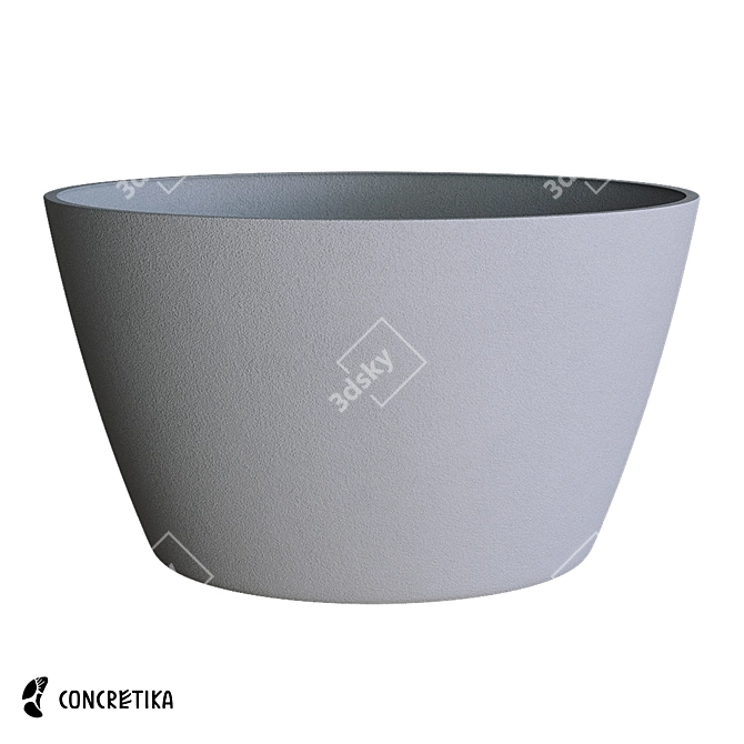 Classic Bowl Planter Collection: Stylish & Durable 3D model image 1