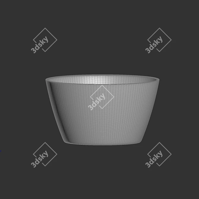 Classic Bowl Planter Collection: Stylish & Durable 3D model image 3