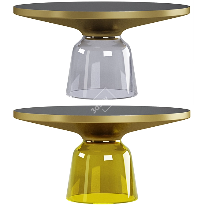 Elegant Vaso Glass Coffee Table 3D model image 4